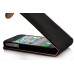 Matte Vertical Magnetic Flip Leather Case Holder for iPhone 4 / 4S (Black)