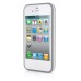 Matte White Circle TPU and PC Bumper Case Cover for iPhone 4 iPhone 4S - Black