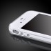 Matte White Circle TPU and PC Bumper Case Cover for iPhone 4 iPhone 4S - White
