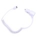 Micro USB 3.0 Car Retractable Extension Coil Cable Cord Charging Adapter Vehicle In-Car Power Charger With 1 USB Port For Samsung Galaxy Note 3 N9000 N9002 N9005 - White