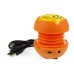 Mini Hamburger Shape Music Play Chargeable HI-FI Loudspeaker - Orange