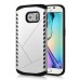 New Arrive 2 In 1 Armor PC And TPU Protective Back Case Cover For Samsung Galaxy S6 Edge - Silver