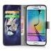 New Arrive Fashion Colorful Drawing Printed Contemplative Lion PU Leather Flip Wallet Stand Case With Card Slots For Samsung Galaxy S6 Edge
