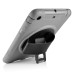 New Fashion 360 Degree Rotating Plastic Stand Defender Case With Touch Screen Film Hand Belt For iPad Air (iPad 5) - Grey