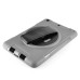 New Fashion 360 Degree Rotating Plastic Stand Defender Case With Touch Screen Film Hand Belt For iPad Mini 1 / 2 /3 - Grey