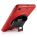 New Fashion 360 Degree Rotating Plastic Stand Defender Case With Touch Screen Film Hand Belt For iPad Mini 1 / 2 /3 - Red