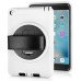 New Fashion 360 Degree Rotating Plastic Stand Defender Case With Touch Screen Film Hand Belt For iPad Mini 4 - White