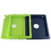 Newest Heavy Duty Shockproof Rugged Armor Hybrid Plastic And Silicone Defender Case Back Cover For iPad 2 / 3 / 4 - Blue And Green