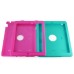 Newest Heavy Duty Shockproof Rugged Armor Hybrid Plastic And Silicone Defender Case Back Cover For iPad 2 / 3 / 4 - Blue And Magenta