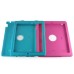 Newest Heavy Duty Shockproof Rugged Armor Hybrid Plastic And Silicone Defender Case Back Cover For iPad 2 / 3 / 4 - Magenta And Blue