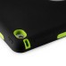 Newest Heavy Duty Shockproof Rugged Armor Hybrid Plastic And Silicone Defender Case Back Cover For iPad Mini 4 - Black And Green