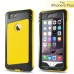 PEPKOO Ultimate Protection Water-Proof Dust - Proof Shock - Proof Aluminum And Silicone Case For iPhone 6 Plus - Black And Yellow