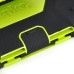 Pepkoo Spider Style 2 in 1 Hybrid  Plastic And Silicone Stand Defender Case With  Screen Film For iPad Mini 4 - Black And Green