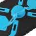 Pepkoo Spider Style 2 in 1 Hybrid  Plastic and Silicone Stand Defender Case with a Screen Film for iPad 5 - Black/Blue