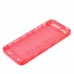 Plastic Back Cover Faceplates with Side Buttons SIM Card Tray for iPhone 5s - Transarent Red