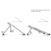 Portable Foldable Tablet Easel Holder Stand for iPad 3 iPad 2 iPad - White