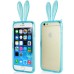 Rabbit TPU Bumper Case with Strap for iPhone 6 4.7 inch - Light Blue
