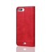 Retro Crazy Horse Leather Case Cover with Card Slot for iPhone 7 Plus - Red