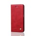 Retro Crazy Horse Leather Case Cover with Card Slot for iPhone 7 Plus - Red