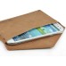 Retro Envelop Style Postcard PU Leather Magnetic Pouch Bag Cover Case For iPhone 5 / 5s / 5c / Samgung Galaxy S3 I9300 / S4 I9500 - Brown