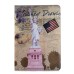 Retro Scenery Spot Design Sleep / Wake Dormancy Function Stand Leather Case with Card Slot for iPad Air 2 ( iPad 6 ) - Statue of Liberty