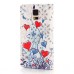 Rhinestone Magnetic Flip Leather Case with Card Slot Cover for Samsung Galaxy S5 G900 - Loving Hearts