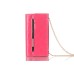 Rhinestone Magnetic Snap PU Leather Chain Handbag Folio Case With Card Slots for iPhone 7 - Pink