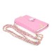 Rhinestone Magnetic Snap PU Leather Folio Case With Card Slots And Straps For iPhone 6 Plus - Pink