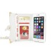 Rhinestone Magnetic Snap PU Leather Folio Case With Card Slots And Straps For iPhone 6 Plus - White
