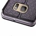 Rhombus Design Window View Flip Stand Leather Wallet Case for Samsung Galaxy S7 Edge - Black