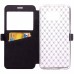 Rhombus Design Window View Flip Stand Leather Wallet Case for Samsung Galaxy S7 G930 - Black