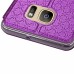 Rhombus Design Window View Flip Stand Leather Wallet Case for Samsung Galaxy S7 G930 - Purple