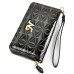 Rhombus Glittering Wallet Design Leather Case with Strap and Metal Chain for iPhone 6 iPhone 4 iPhone 5 Samsung Galaxy S3/4/5 - Black