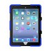 Robot Silicone And Plastic Stand Defender Case With Touch Screen Film for iPad Pro 9.7 inch - Blue