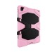 Robot Silicone And Plastic Stand Defender Case With Touch Screen Film for iPad Pro 9.7 inch - Pink