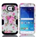 Roses PC And TPU Protective Hard Back Case Cover for Samsung Galaxy S7 G930 - Black