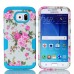 Roses PC And TPU Protective Hard Back Case Cover for Samsung Galaxy S7 G930 - Blue