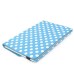 Round Dot Pattern 360 Degree Swivel Rotation Folio Leather Flip Stand Case Cover With Sleep Wake Function For iPad Air 2 (iPad 6)- Blue