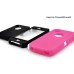 Rugged Hard Plastic Case For iPhone 4S (Magenta)