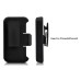 Rugged Hard Plastic Case With 360 Degree Rotating Holster Clip For iPhone 4S (Black)
