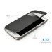 S View Cross Grain Hybrid Flip Leather Case Cover For Samsung Galaxy S4 Mini I9190 I9192 I9195