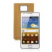 Samsung Galaxy S2 i9100 Brush Aluminum Metal Battery Back Cover - Golden
