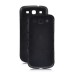 Samsung Galaxy S3 i9300 Leather Coated Back Cover - Black