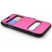 Screen View Cross Grain TPU Jelly Folio Flip Case With Front Cover For Samsung Galaxy Note 2 N7100