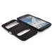 Screen View Cross Grain TPU Jelly Folio Flip Case With Front Cover For Samsung Galaxy Note 2 N7100