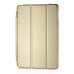 Separate Piece Tri-Fold PU Leather Flip Smart Cover PC Clear Back Stand Smart Case  For iPad Mini 4 - Gold