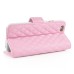 Sheepskin Camellia Rhinestone Magnetic Snap PU Leather Folio Stand Case With Card Slots For iPhone 6 Plus - Pink