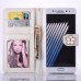Sheepskin Elegant Flower Magnetic Snap PU Leather Folio Case With Card Slots For Samsung Galaxy Note 7 - White