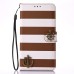 Sheepskin Stripe Anchor Magnetic Snap PU Leather Case for Samsung Galaxy Note 7 - Brown