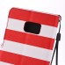 Sheepskin Stripe Anchor Magnetic Snap PU Leather Case for Samsung Galaxy Note 7 - Red